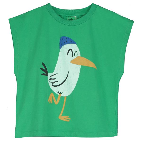 LÖTIEKIDS - SLEEVELESS T-SHIRT - KURZARM OBERTEIL - GREEN SEAGULL