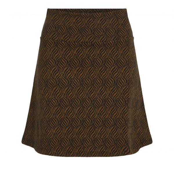 KING LOUIE - BORDER SKIRT RUBY JACQUARD - DAMEN ROCK - BLACK