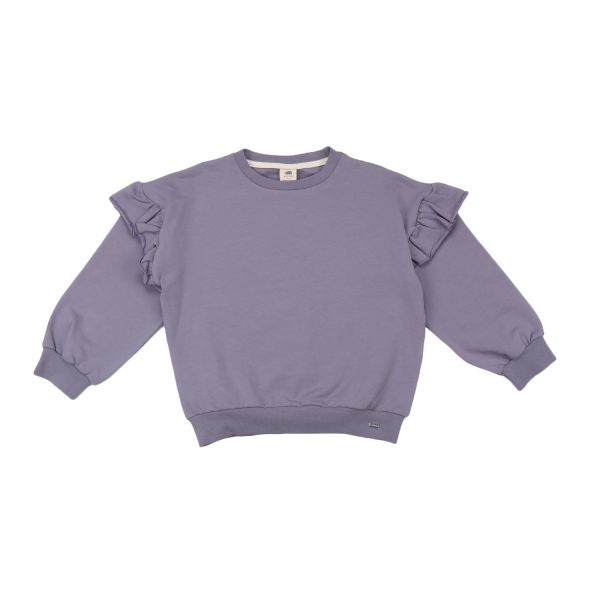 WALKIDDY - SWEAT RUFFLE SWEATSHIRT - PULLOVER - LILA