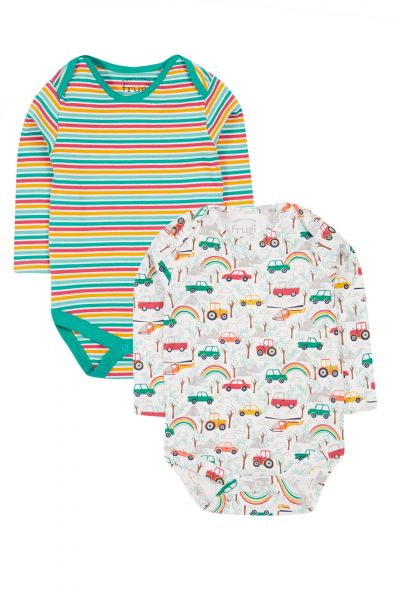 FRUGI - SUPER SPECIAL 2 PACK BODY - BODIES MIT ÜBERSCHLAGENER FRONT IM 2-ER PACK - LET'S GO!/IGUANA