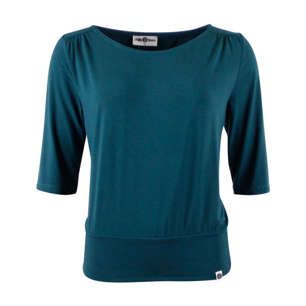 CHILLS & FEVER - SHIRT JONI - DAMEN OBERTEIL - DEEP /DEEP TEAL