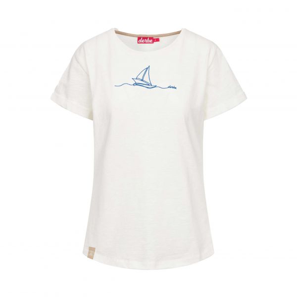 DERBE - SEGELBOOT - DAMEN - T-SHIRT - OFF WHITE