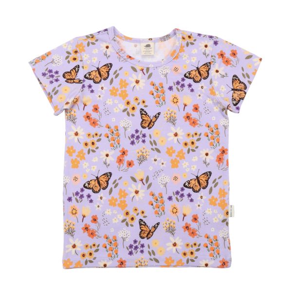 WALKIDDY - FLOWERS AND BUTTERFLIES-T-SHIRT - KURZARM OBERTEIL