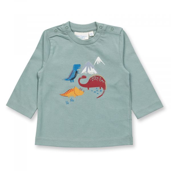 SENSE ORGANICS - ELAN - BABY SHIRT LANGARM - SAGE + DINO