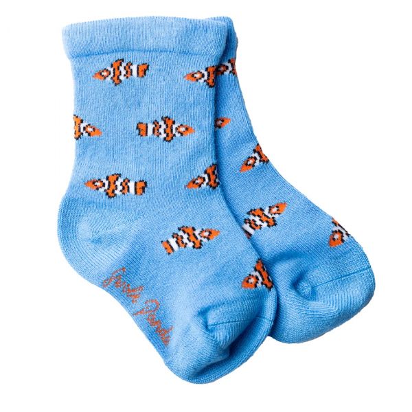 SWOLE PANDA - CLOWNFISH BAMBOO SOCKS - KINDER SOCKEN MIT FISCHEN - BLUE