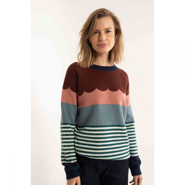 DANEFAE - DANEHAPPY WOOL SWEATER - DAMEN STRICKPULLOVER - MIXER