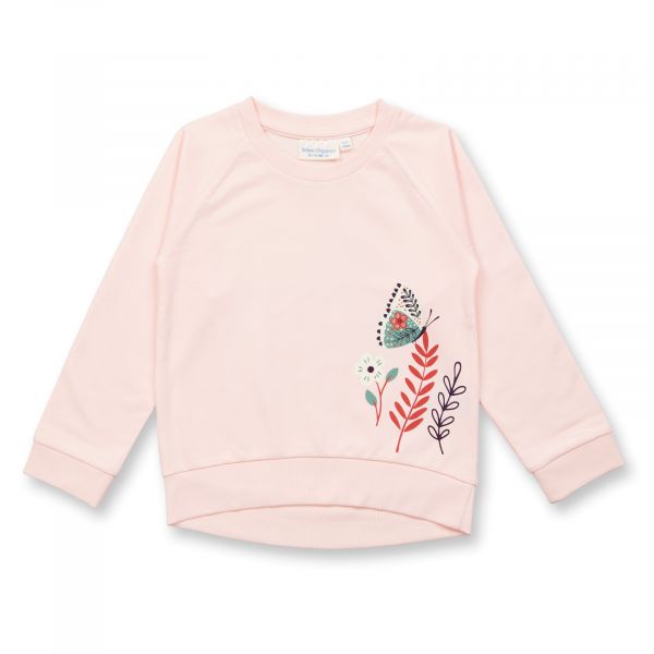 SENSE ORGANICS - DENA - SWEATER - LIGHT PINK + FLOWERS