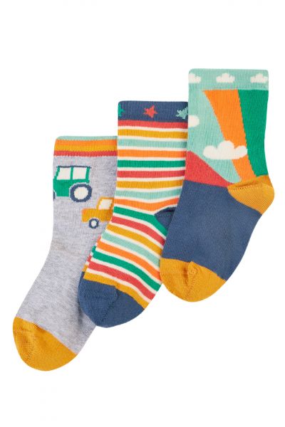 FRUGI - LITTLE SOCKS 3 PACK - SOCKEN IM 3-ER PACK - CARS MULTIPACK