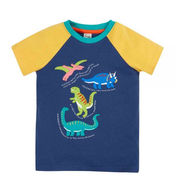 FRUGI - RENNY RAGLAN T-SHIRT - KURZARM T-SHIRT - NAVY BLUE/DINO