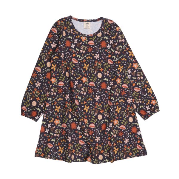 WALKIDDY - JERSEY DRESS - LANGARMKLEID - FANCY FLOWERS