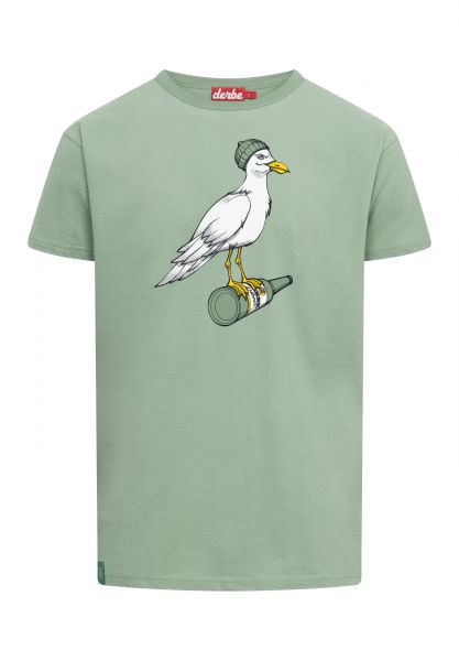 DERBE - STURMMÖWE - HERREN T-SHIRT - HEDGE GREEN