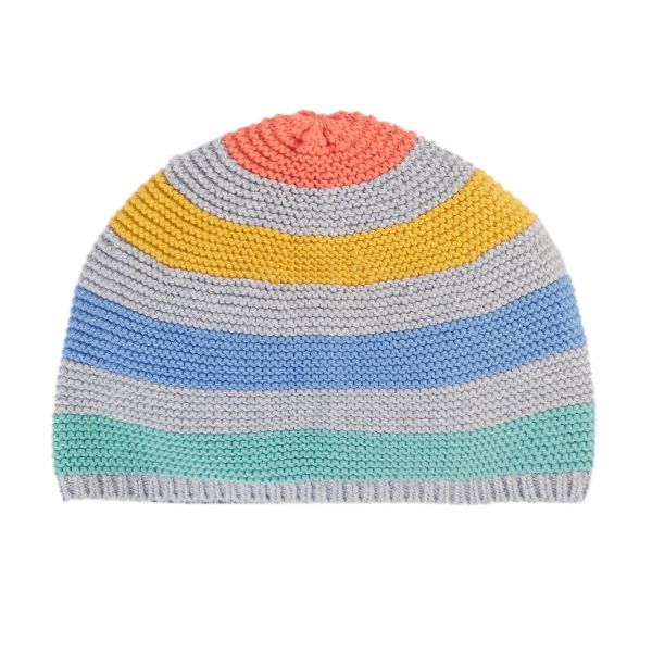 FRUGI - HARLEN KNITTED HAT - WINTER STRICKMÜTZE - GREY MARL STRIPE