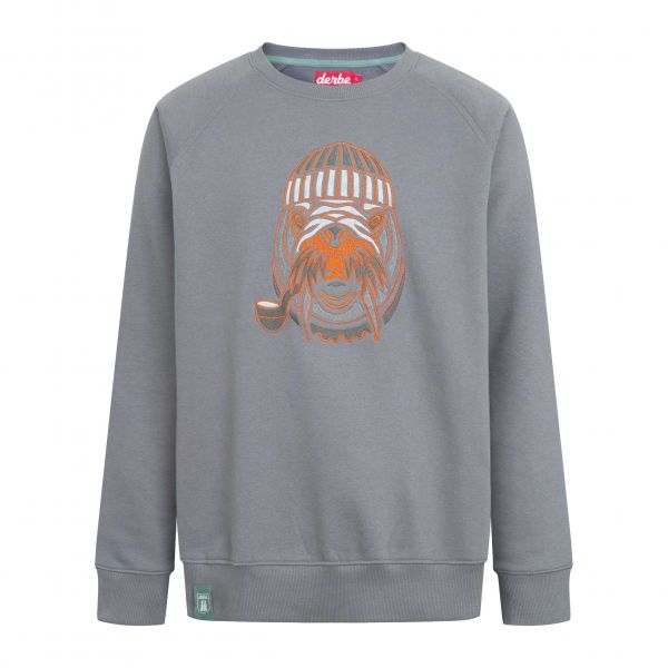 DERBE - WALROSS_BUNT - HERREN - SWEATSHIRT - LAVA SMOKE