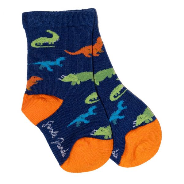 SWOLE PANDA - DINOSAUR BAMBOO SOCKS - KINDER SOCKEN MIT DINOS - NAVY