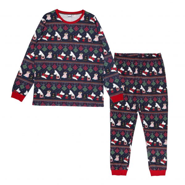 MARTINEX - ORNAMENT PYJAMAS M - SCHLAFANZUG FÜR ERWACHSENE - DBLUE