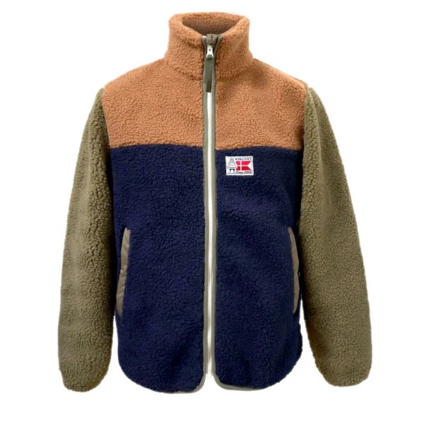 DANEFAE - DANASK FLEECE ZIP-UP - FLEECEJACKE - KHAKI/NAVY TOBACCO