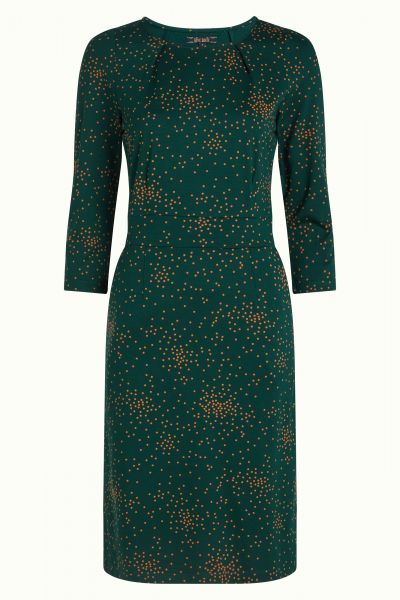 KING LOUIE - MONA DRESS VALENTINE - DAMEN LANGARM KLEID - PINE GREEN