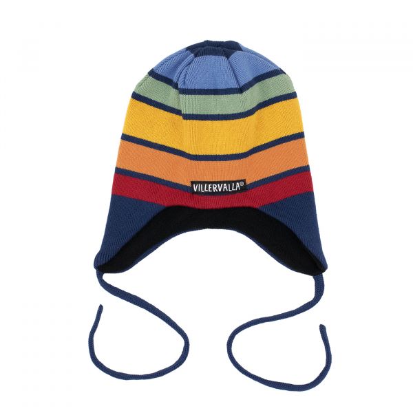 VILLERVALLA - HAT W. STRING, FLEECE LINED - WARME WINTERMÜTZE MIT FLEECE INNENFUTTER