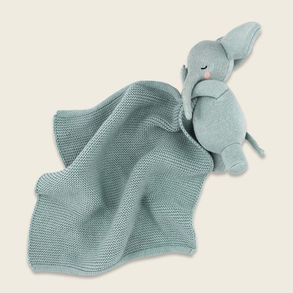 AVA&YVES - KUSCHELTUCH MIT ELEFANT - DULL BLUE