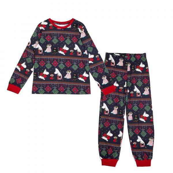 MARTINEX - ORNAMENT PYJAMAS - SCHLAFANZUG - DBLUE