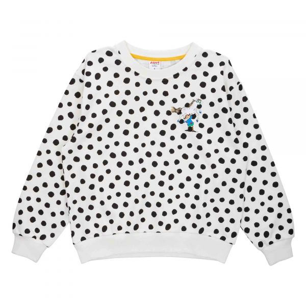 MARTINEX - MANNA SWEATSHIRT SPECKLED - DAMEN LANGAR PULLOVER - WHITE