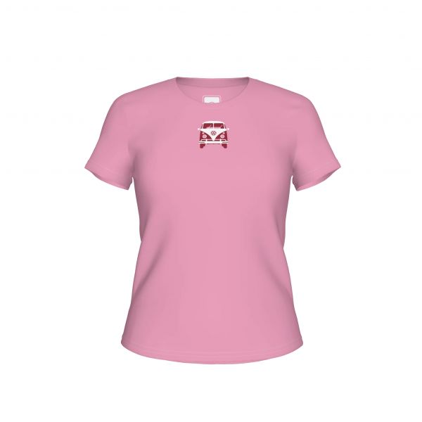 WHEELDOM - BRICKS - VW BUS KURZARM T- SHIRT FÜR DAMEN - PINK