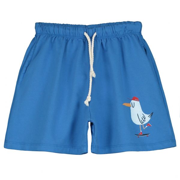 LÖTIEKIDS - BERMUDA SHORTS - KURZE HOSE - ROYAL BLUE SKATING SEAGULL