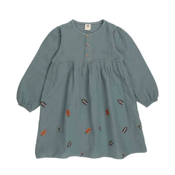 WALKIDDY - MUSLIN DRESS - LANGARMKLEID - FALL FLOWERS