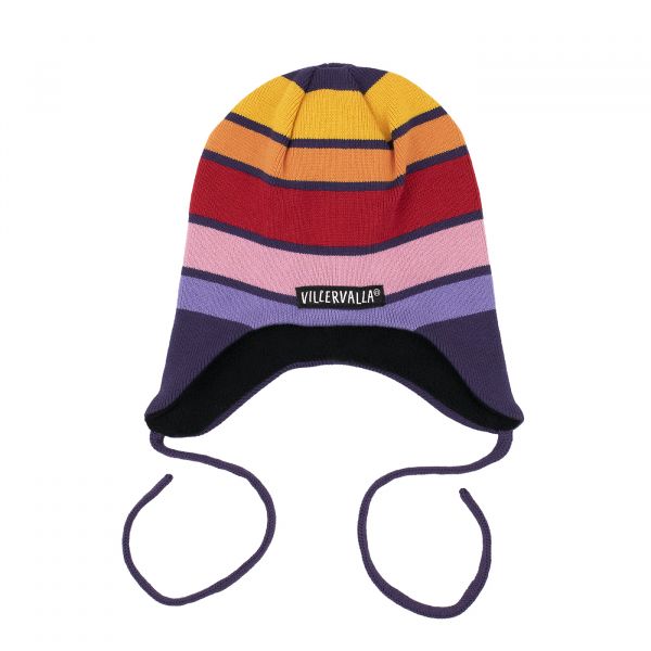 VILLERVALLA - HAT W. STRING, FLEECE LINED - WARME WINTERMÜTZE MIT FLEECE INNENFUTTER