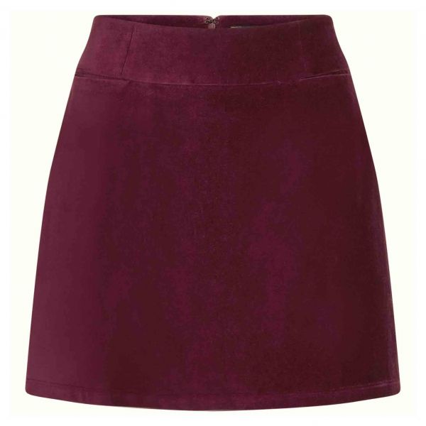 KING LOUIE - OLIVIA SKIRT UNI FARGO - DAMEN ROCK - CABERNET RED