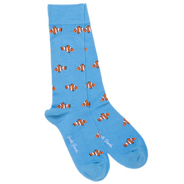 SWOLE PANDA - CLOWNFISH BAMBOO SOCKS - DAMEN SOCKEN MIT FISCHEN- BLUE