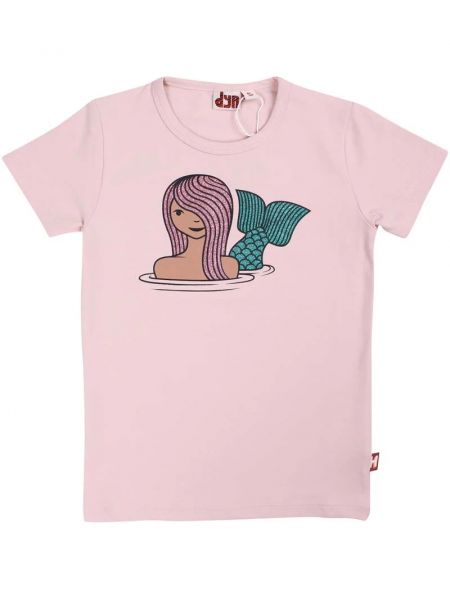 DANEFAE - DYRGROWL T - KURZARM T- SHIRT - LIGHT ROSA SWIMAID