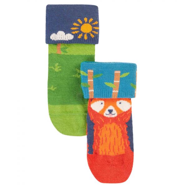 FRUGI - FUN FOLD OVER SOCKS 2 PACK - SOCKEN IM 2-ER PACK - RED PANDA MULTIPACK