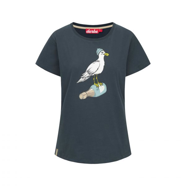 DERBE - STURMMÖWIN - DAMEN - T-SHIRT - NAVY/SKYRIDE