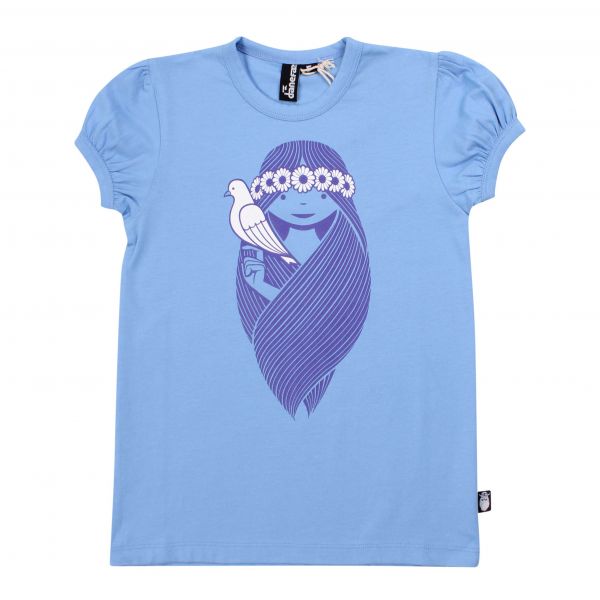 DANEFAE - DANESOLBAER TEE - MÄDCHEN T- SHIRT IDUNN - WATERBLUE LILLMISSLOVER