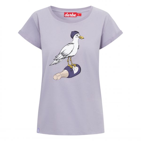 DERBE - STURMMÖWIN - DAMEN T-SHIRT - LAVENDER GRAY