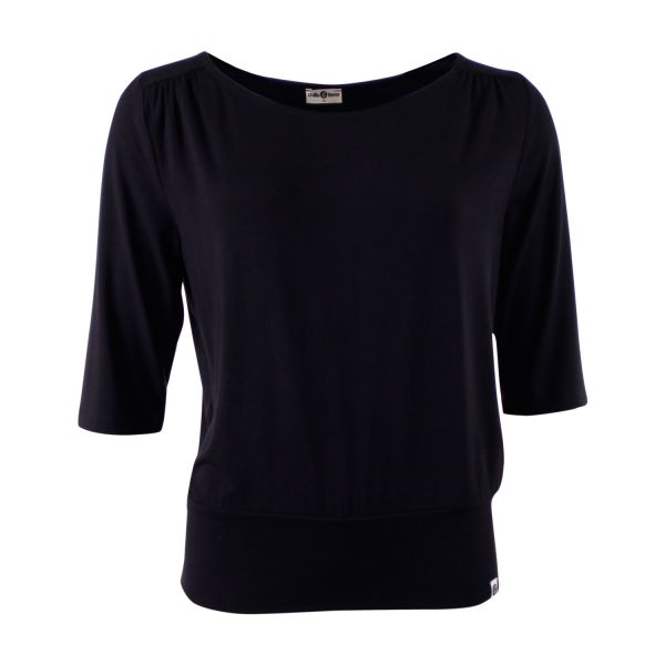 CHILLS & FEVER - SHIRT JONI - DAMEN OBERTEIL - JET /JET BLACK