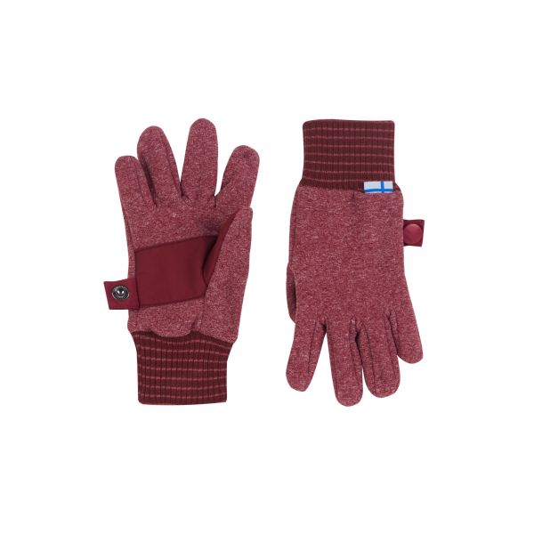 FINKID - SORMIKAS KNIT - STRICKFLEECE FINGERLHANDSCHUHE MIT WASSERFESTEM BESATZ AN DER INNENSEITE