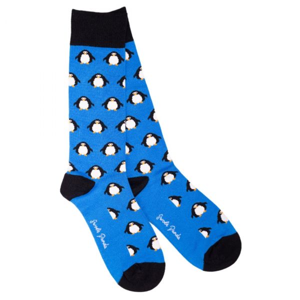 SWOLE PANDA - PENGUIN SOCKS - DAMEN SOCKEN MIT PINGUINEN - BLUE